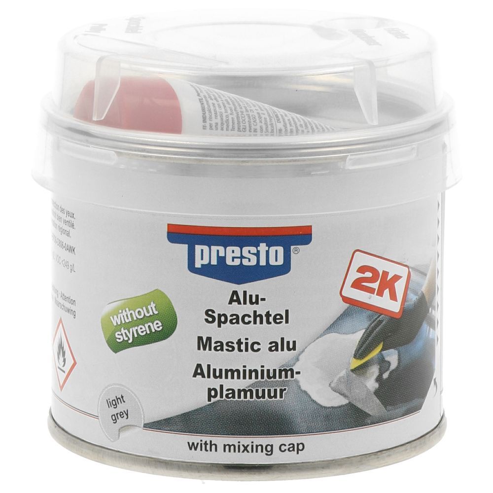 MASTIC DE REMPLISSAGE ALU 2K SANS STYRENE PRESTO 250 G