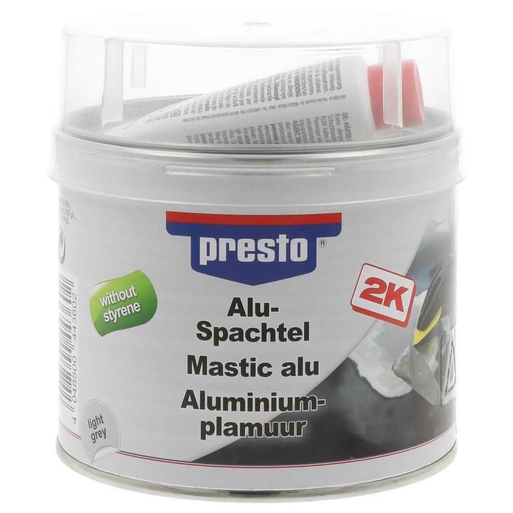 MASTIC DE REMPLISSAGE ALU 2K SANS STYRENE PRESTO 1 KG