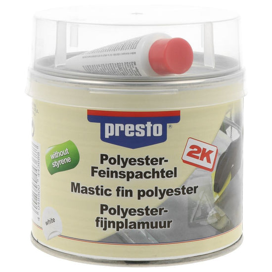 MASTIC FIN A BASE DE POLYESTER 2K SANS STYRENE PRESTO 1 KG