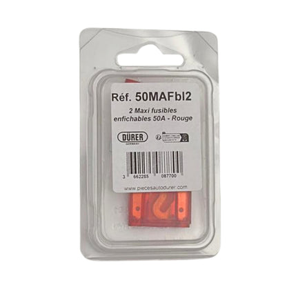 2 MAXI FUSIBLES ENFICHABLES 50A ROUGE