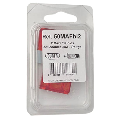 2 MAXI FUSIBLES ENFICHABLES 50A ROUGE