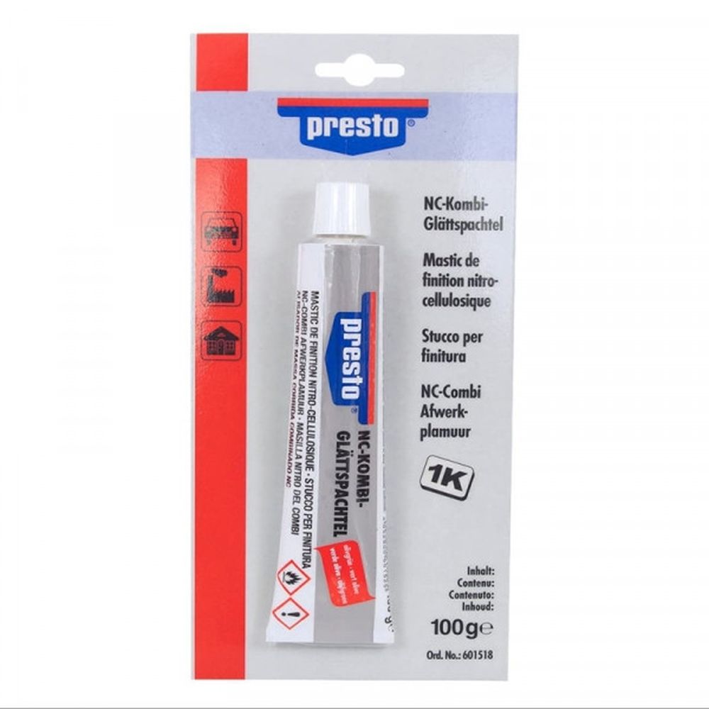 MASTIC DE LISSAGE NITRO-COMBI GRIS PRESTO 100 G