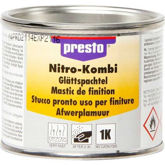 MASTIC DE LISSAGE NITRO-COMBI GRIS PRESTO 250 G