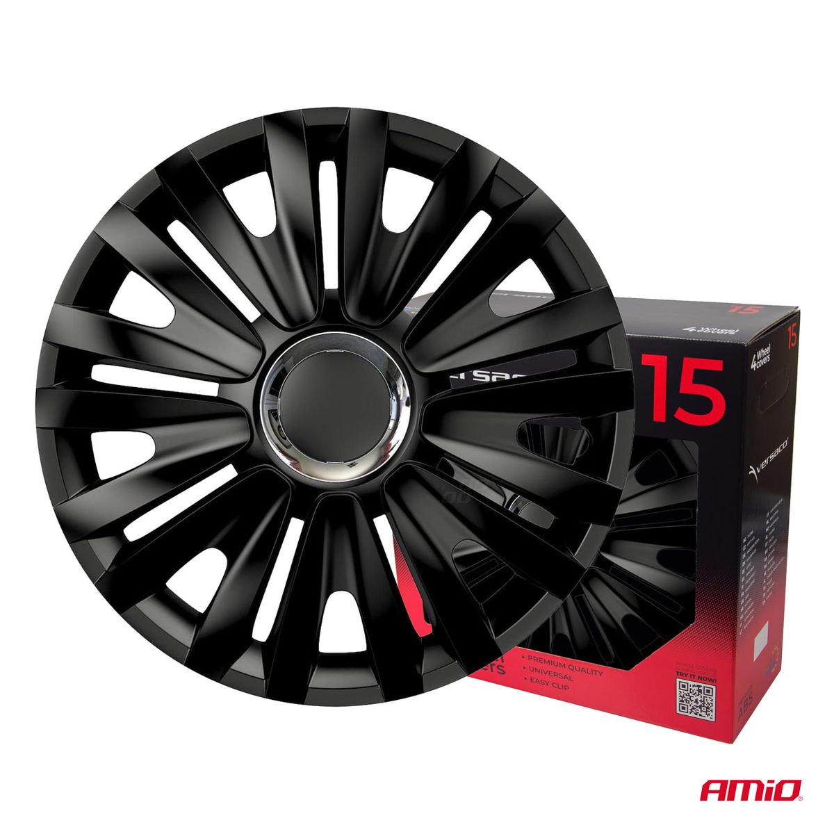 ENJOLIVEURS DE VOITURE 4PCS SET ROYAL NOIR 15" COLOR BOX
