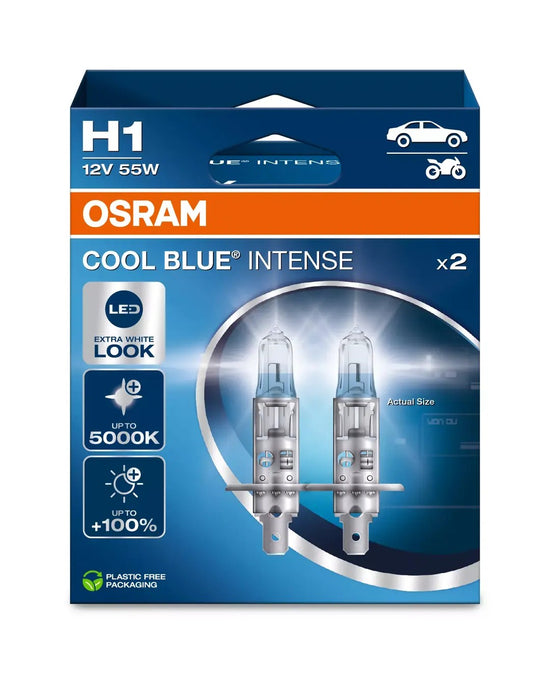 2 AMPOULES COOL BLUE INTENSE H1 12V ECO PACKAGING