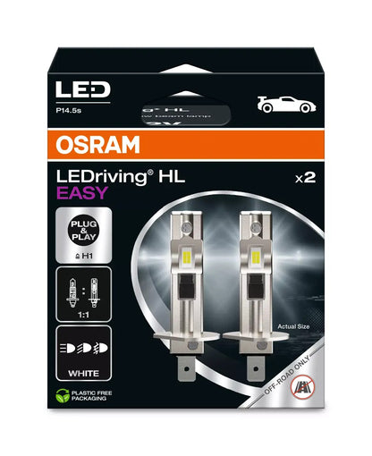 2 AMPOULES LEDRIVING HL EASY H1 ECO PACKAGING