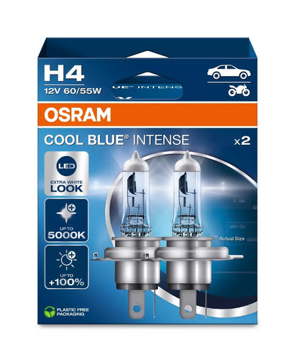 2 AMPOULES COOL BLUE INTENSE H4 12V ECO PACKAGING