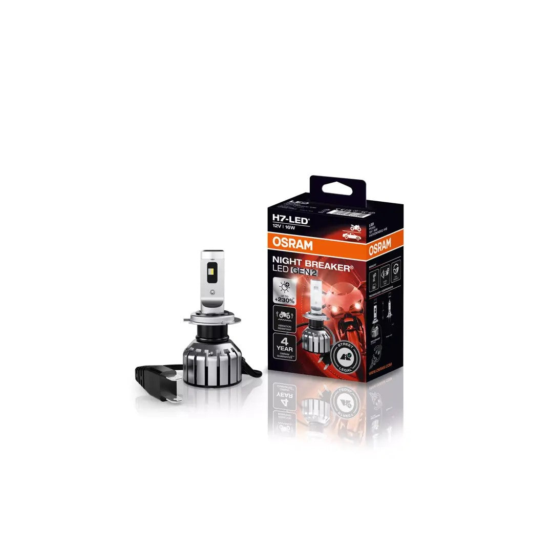 AMPOULES H7 X 2 HOMOLOGUEES NIGHT BREAKER LED GEN 2 OSRAM