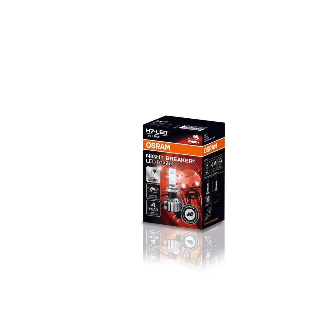 AMPOULES H7 X 2 HOMOLOGUEES NIGHT BREAKER LED GEN 2 OSRAM