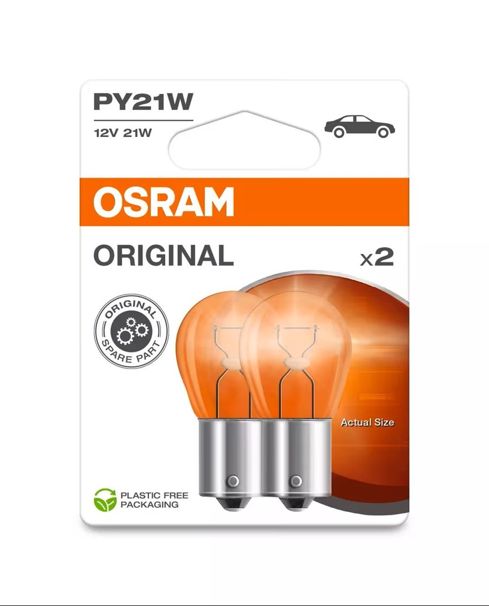 AMPOULES OSRAM ORIGINAL PY21W AMBRE X2 12V ECO PACKAGING