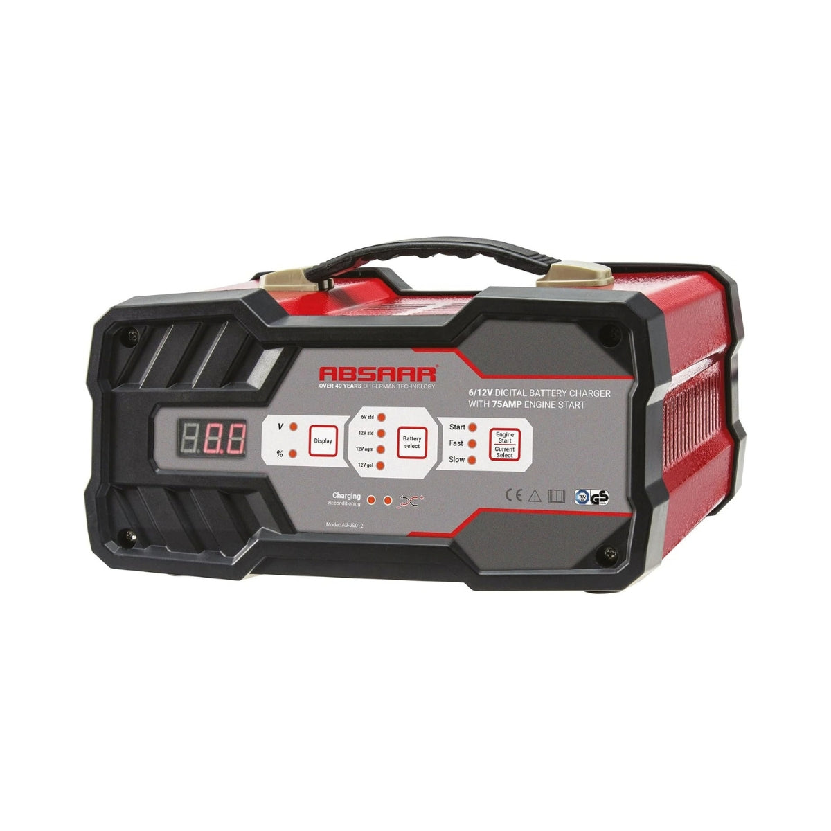 Chargeur ABSAAR 6/12 V 12 A avec booster 75 A - AB-JS012