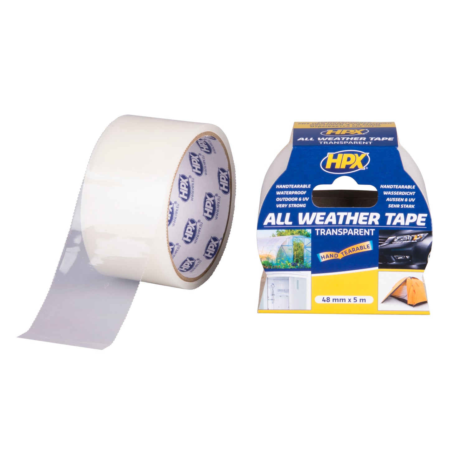 RUBAN ADHESIF ALL WEATHER TAPE - TRANSPARENT 48MM X 5M HPX