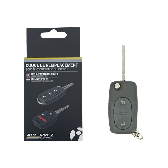 COQUE CLE ADAPTABLE POUR AUDI 2 BOUTONS LAME FRAISEE KEYSKAR