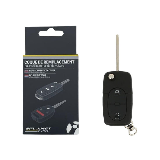 COQUE CLE ADAPTABLE POUR AUDI 2 BOUTONS LAME FRAISEE KEYSKAR