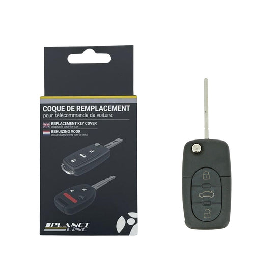 COQUE CLE ADAPTABLE POUR AUDI 3 BOUTONS LAME FRAISEE KEYSKAR