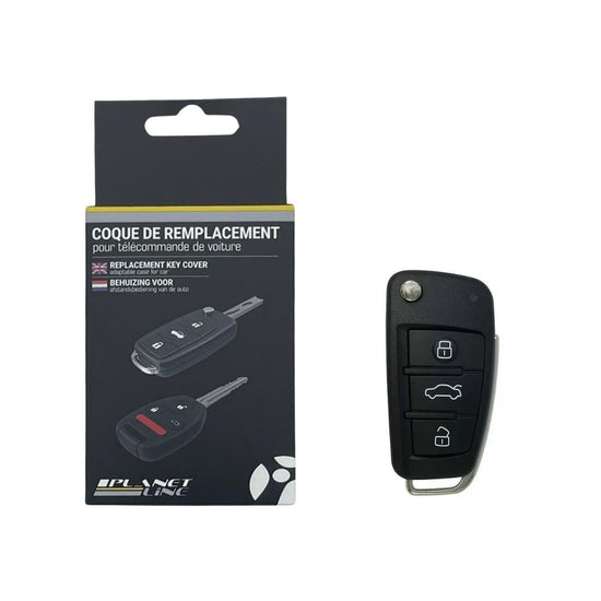 COQUE CLE ADAPTABLE POUR AUDI 3 BOUTONS LAME FRAISEE KEYSKAR