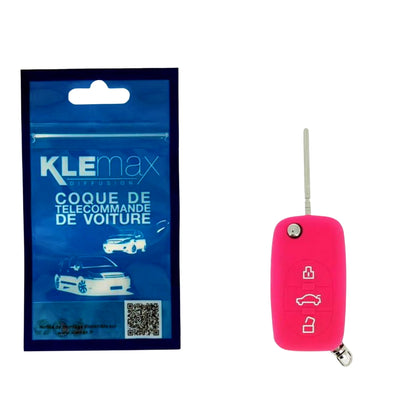 HOUSSE DE CLE EN SILICONE 3 BOUTONS ROSE POUR AUDI Z