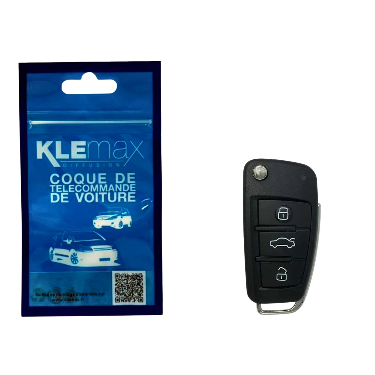 COQUE DE CLE ADAPTABLE POUR AUDI 3 BOUTONS