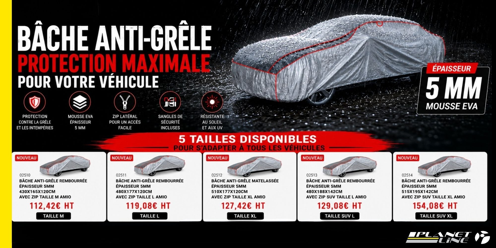 Bâche anti-grêle 5mm