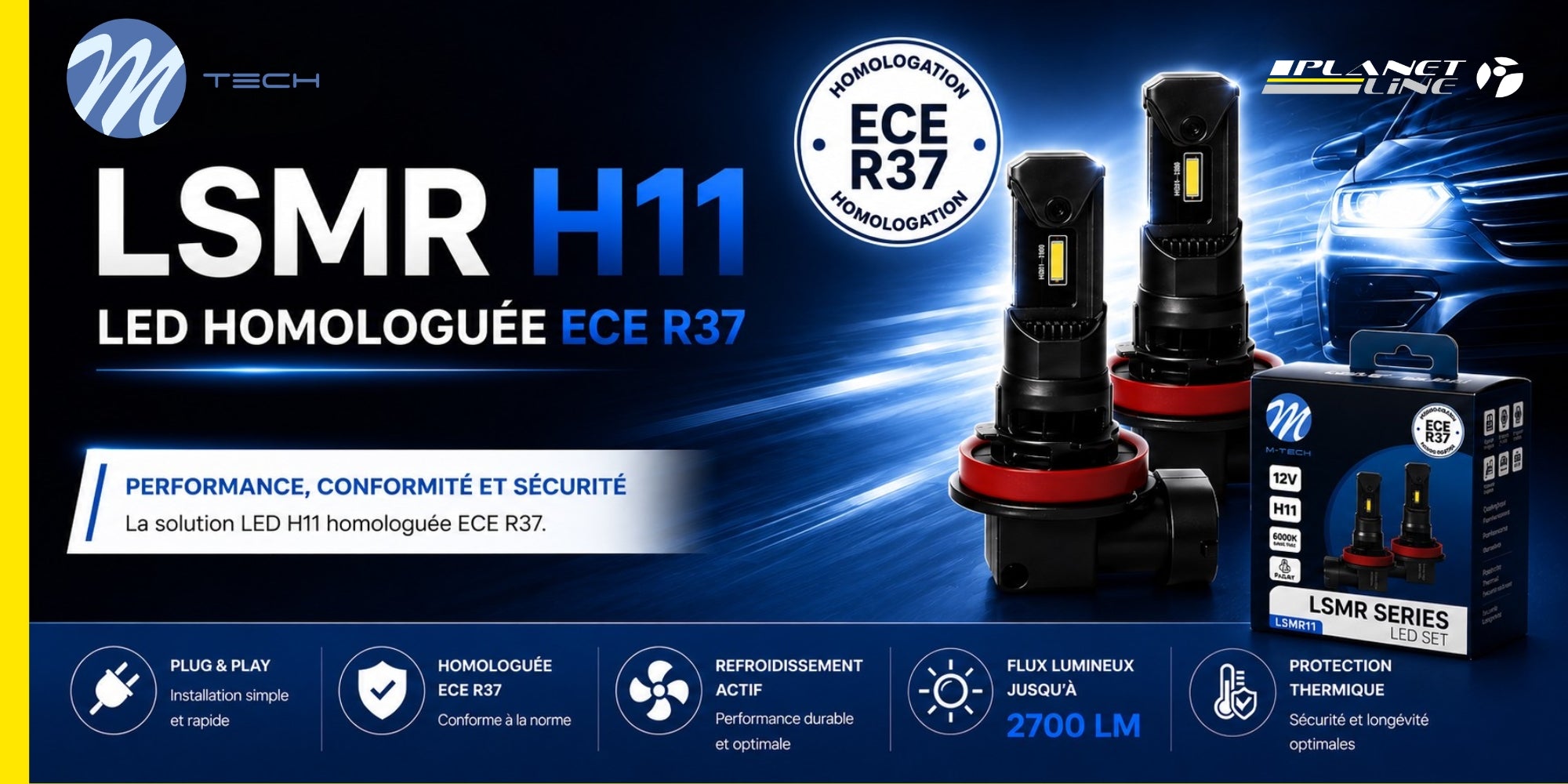 Nouvelles ampoules LED H11 homologuées