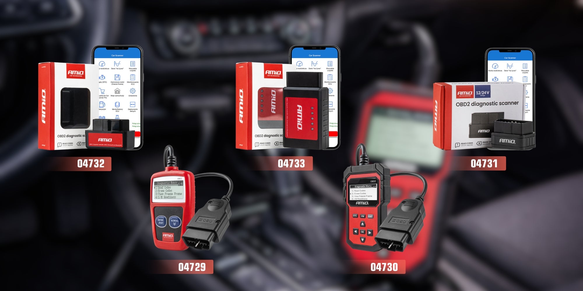 NOUVELLE GAMME DE SCANNERS OBD2 AMIO