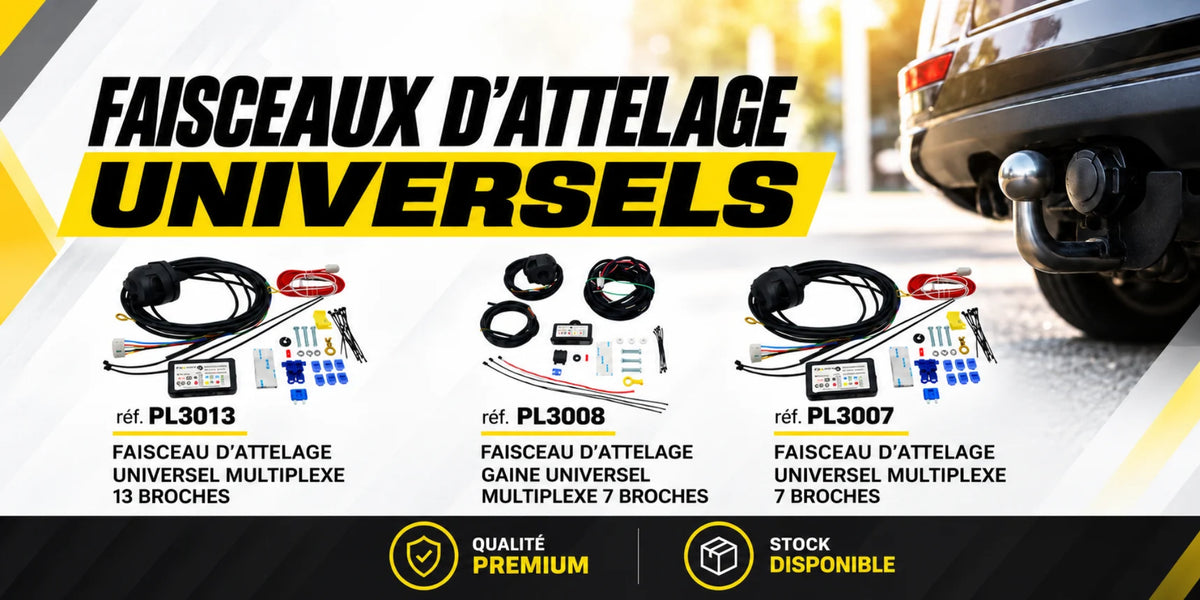 Faisceaux d’attelage universels 7 et 13 broches