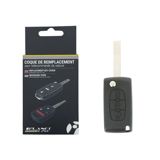 COQUE CLE ADAPTABLE POUR CITROEN CE0523 3 BOUTONS LAME FRAISEE KEYSKAR