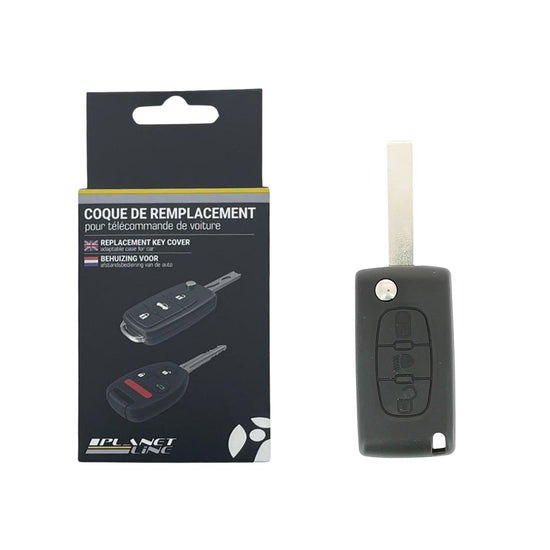 COQUE CLE ADAPTABLE POUR CITROEN CE0536 3 BOUTONS LAME FRAISEE KEYSKAR