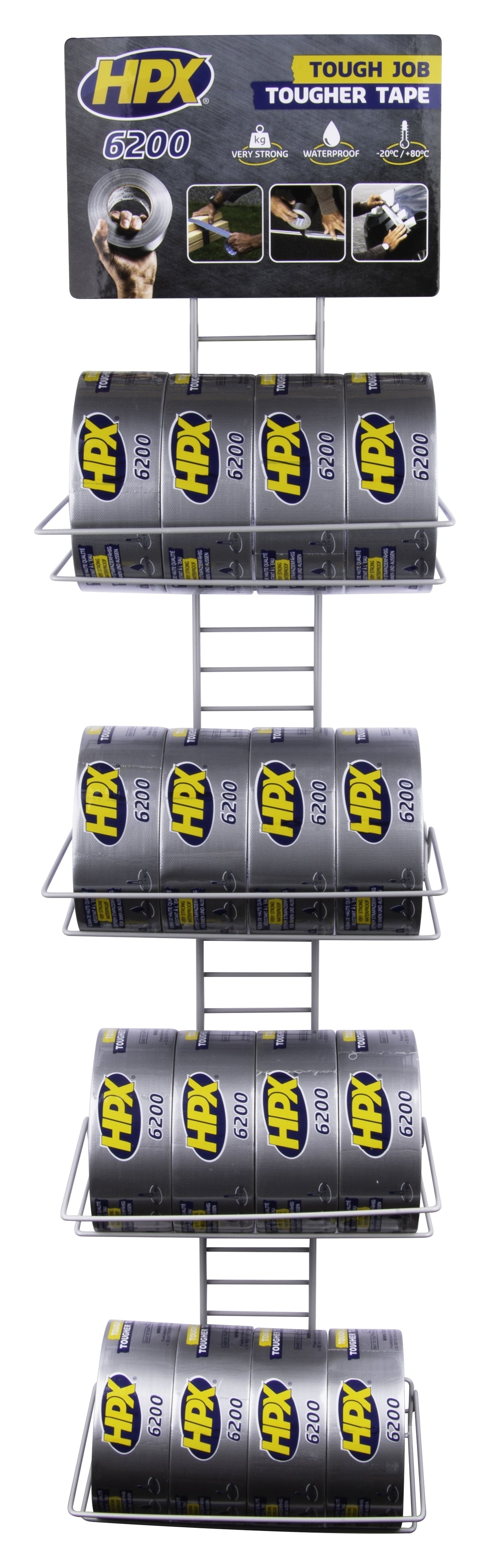 PRÉSENTOIR MÉTALLIQUE CROSS SELLING RUBAN TOILE ADHÉSIF 16 X CS5025 HPX