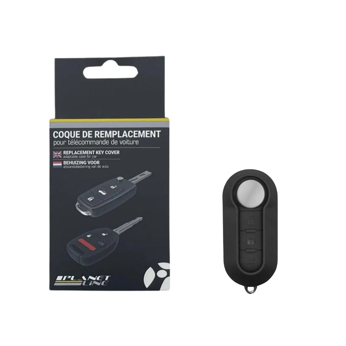 COQUE CLE ADAPTABLE POUR FIAT 3 BOUTONS LAME FRAISEE KEYSKAR