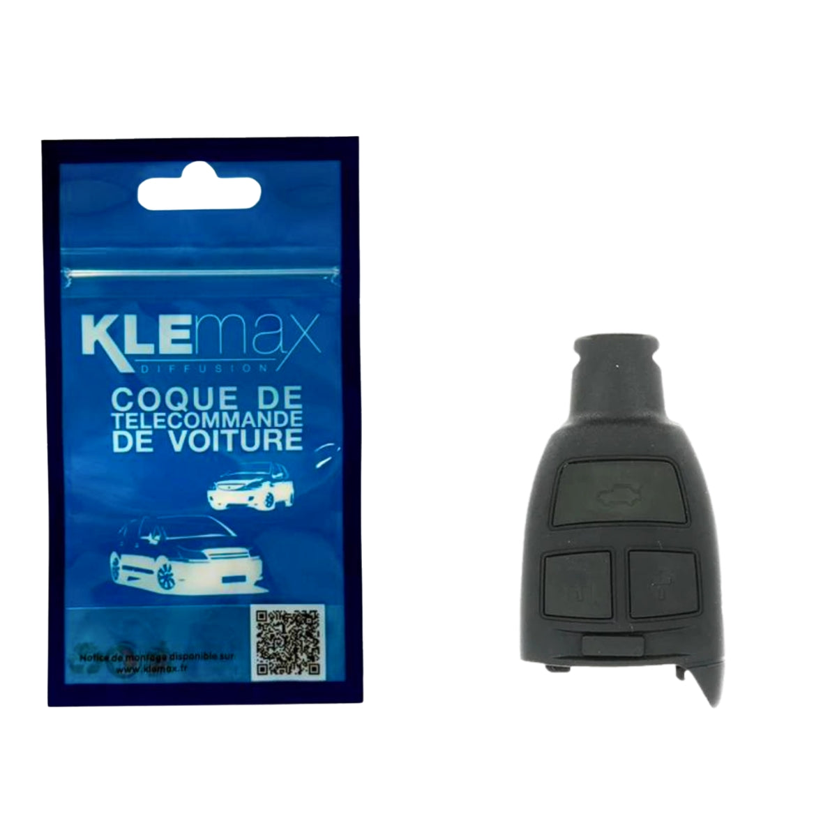 COQUE CLE ADAPTABLE FIAT 3 BOUTONS LAME FRAISEE 8MM