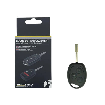 COQUE CLE ADAPTABLE POUR FORD 3 BOUTONS LAME TIBBE ET FRAISEE KEYSKAR