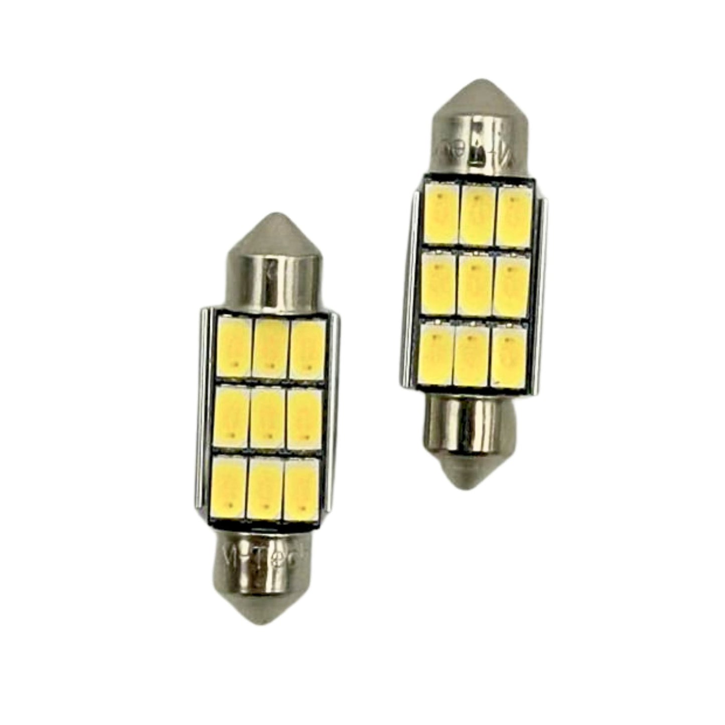 AMPOULES LED X 2 CANBUS - NAVETTE C5W 2,2W 36MM 9XSMD5630 BLANC