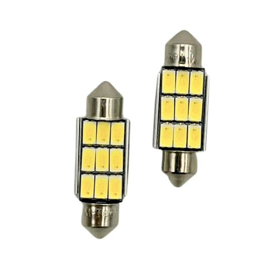 AMPOULES LED X 2 CANBUS - NAVETTE C5W 2,2W 36MM 9XSMD5630 BLANC