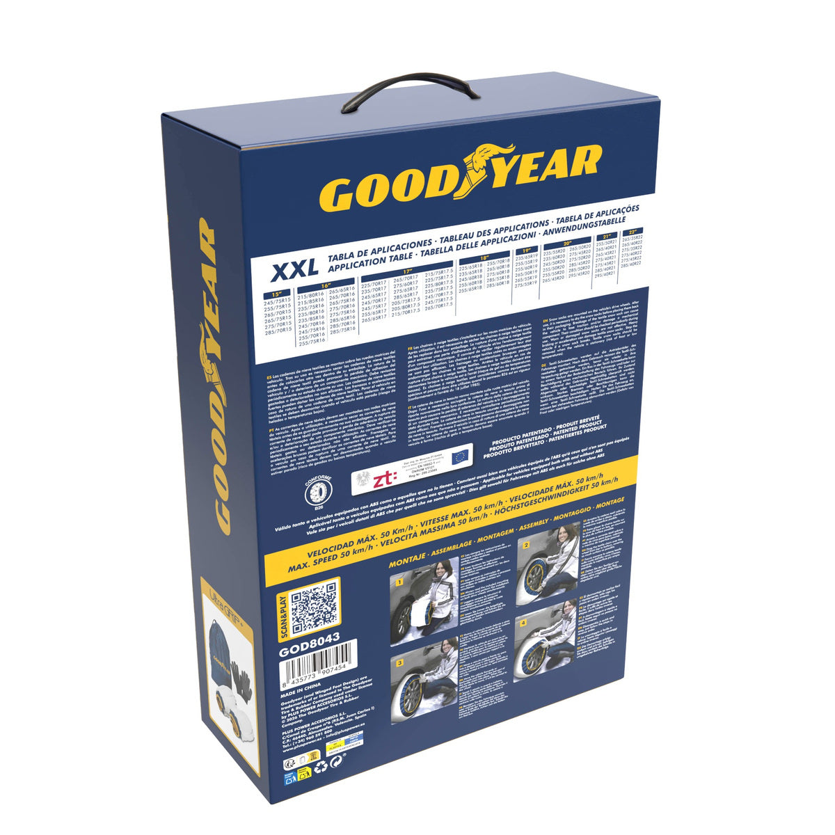 JEUX CHAUSSETTES NEIGE UTRAGRIP+ GOODYEAR TAILLE XXL