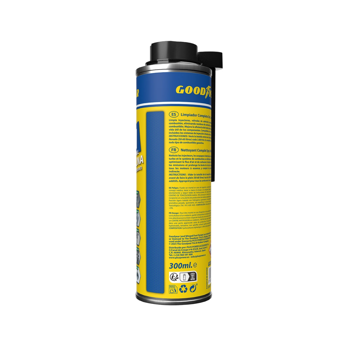 ADDITIF NETTOYANT MOTEUR ESSENCE 5 EN 1 300ML GOODYEAR