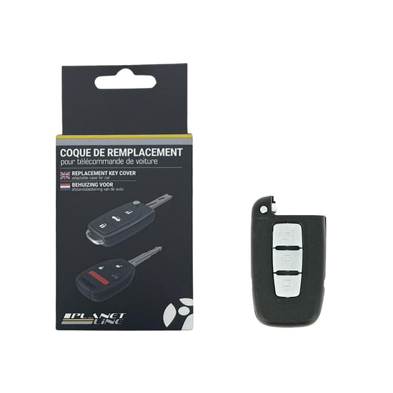COQUE CLE ADAPTABLE POUR HYUNDAI 3 BOUTONS  LAME FRAISEE KEYSKAR