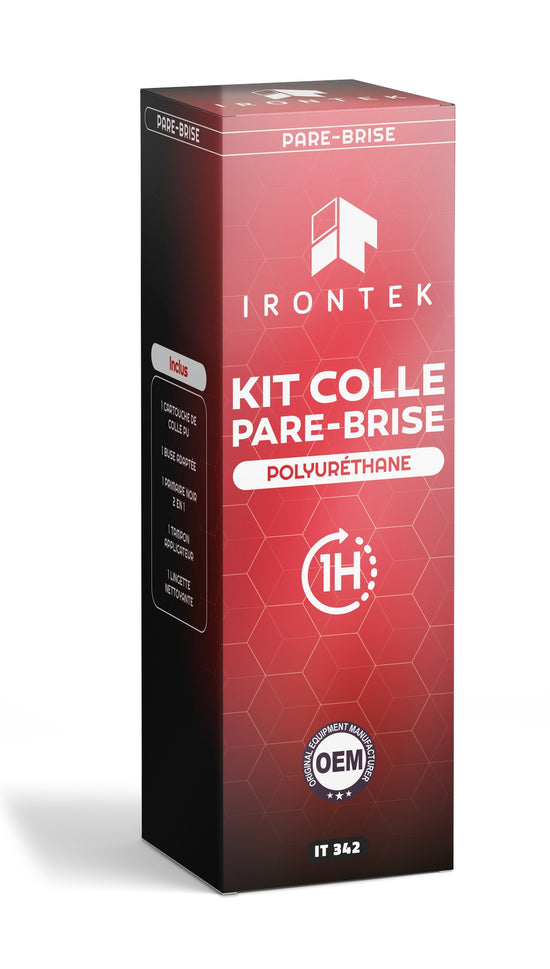 KIT COLLE PARE-BRISE PU (1*CARTOUCHE+1*PRIMAIRE+1*TAMPON+1*LINGETTE)