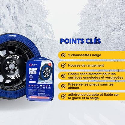 CHAUSSETTES NEIGE TEXTILE SPARCO (X2) TAILLE L