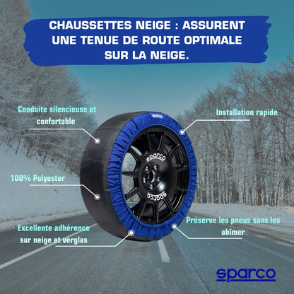CHAUSSETTES NEIGE TEXTILE SPARCO (X2) TAILLE M