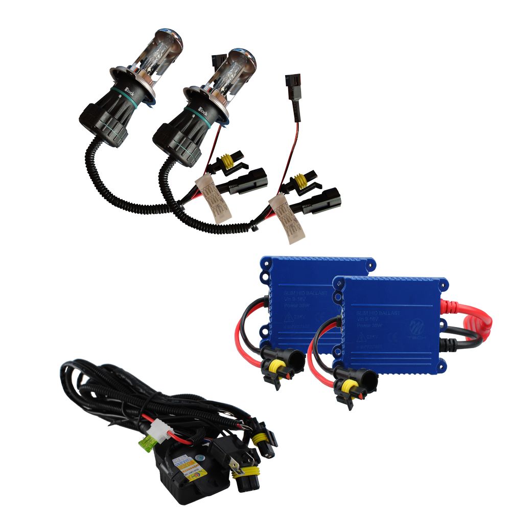 KIT HID H4 BI-XENON 6000K 12V 35W (MOTORISE)