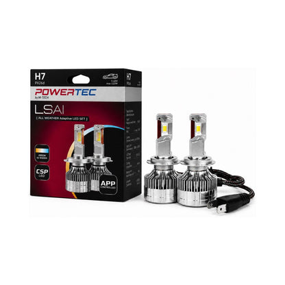AMPOULES LED CONNECTEES H7 X 2 AVEC APPLICATION 9-60V MAX 110W 2800K A 6500K MAX 9000LMS