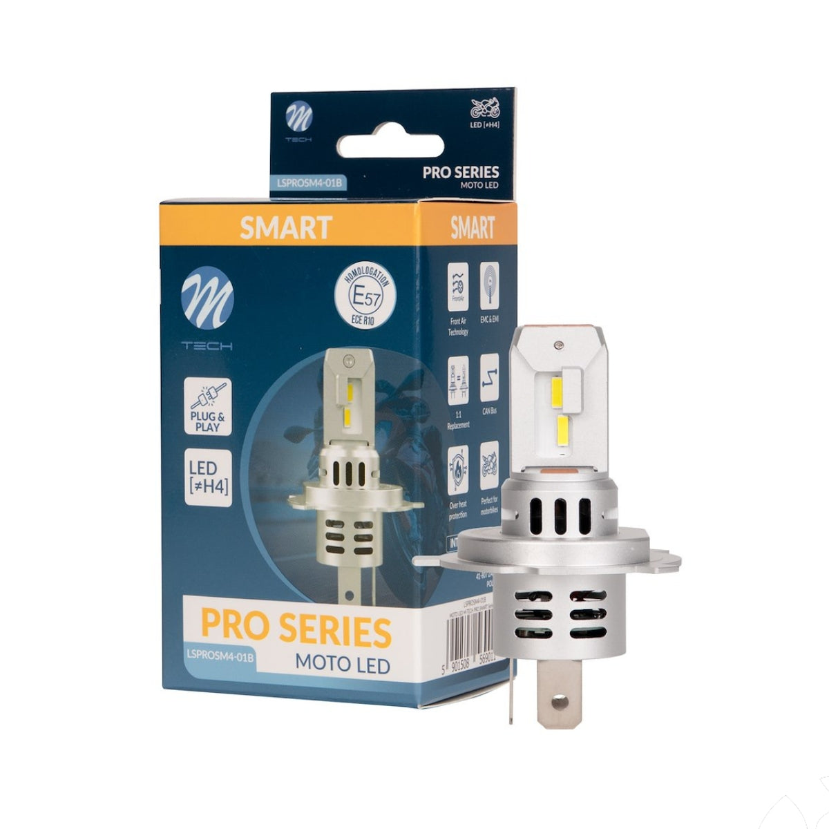Ampoule LED M-TECH H4/H19 12 V 26 W 6000 K, 2300 lm | LSPROSM4-01B