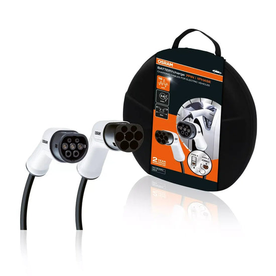 CABLE DE CHARGE VEHICULE ELECTRIQUE 7 BROCHES 16A, TYPE2  > TYPE 2 3,3kW 5M 1 PHASE