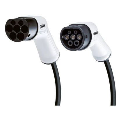 CABLE DE CHARGE VEHICULE ELECTRIQUE 7 BROCHES 32A, TYPE2  > TYPE 2, 7,2kW 5M 1 PHASE
