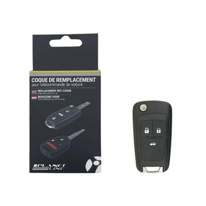 COQUE CLE ADAPTABLE POUR OPEL 3 BOUTONS LAME FRAISEE RETRACTABLE KEYSKAR