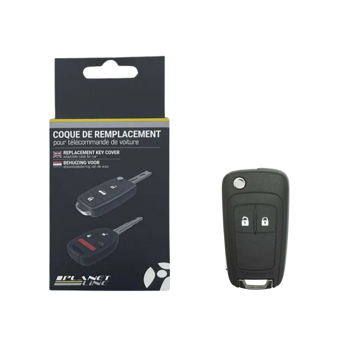 COQUE CLE ADAPTABLE POUR OPEL 2 BOUTONS LAME FRAISEE KEYSKAR