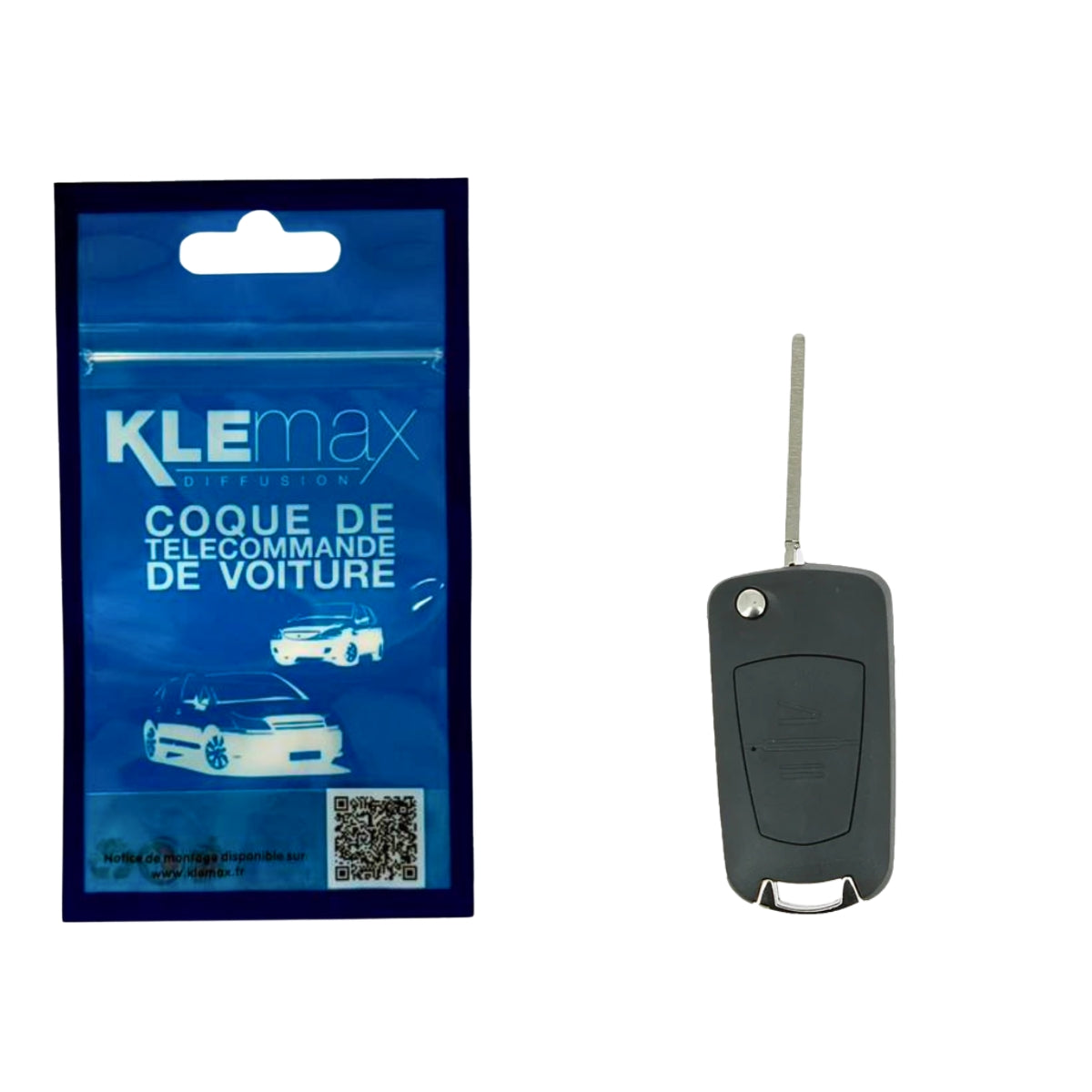 COQUE CLE ADAPTABLE OPEL 2 BOUTONS LAME FRAISEE RETRACTABLE 6MM