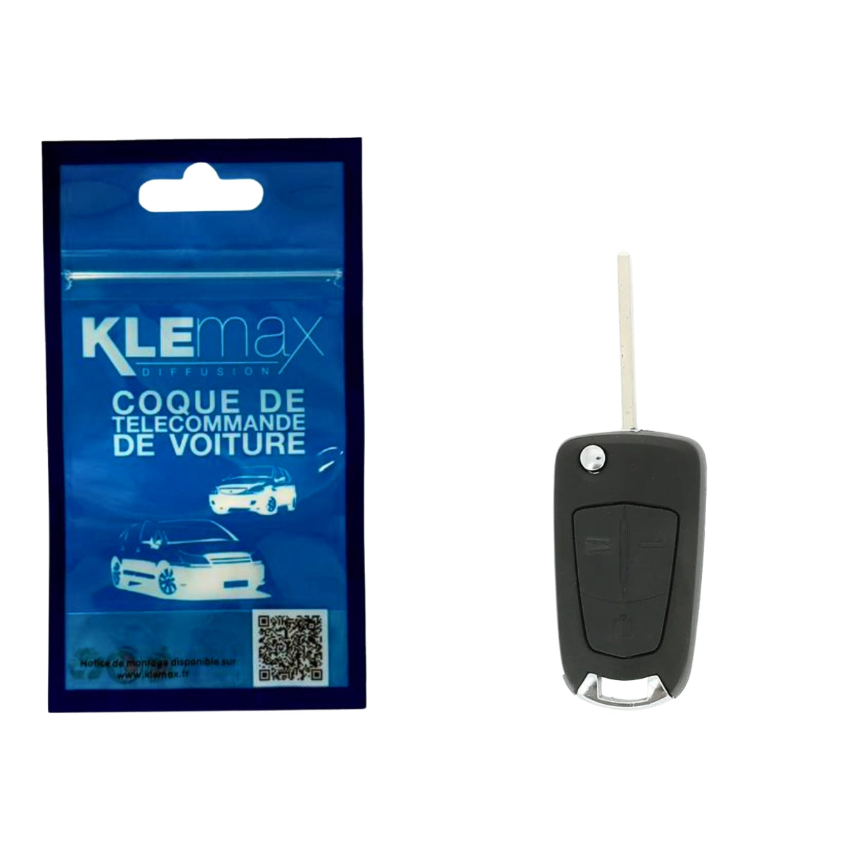 COQUE CLE ADAPTABLE OPEL 3 BOUTONS LAME FRAISEE RETRACTABLE 6MM