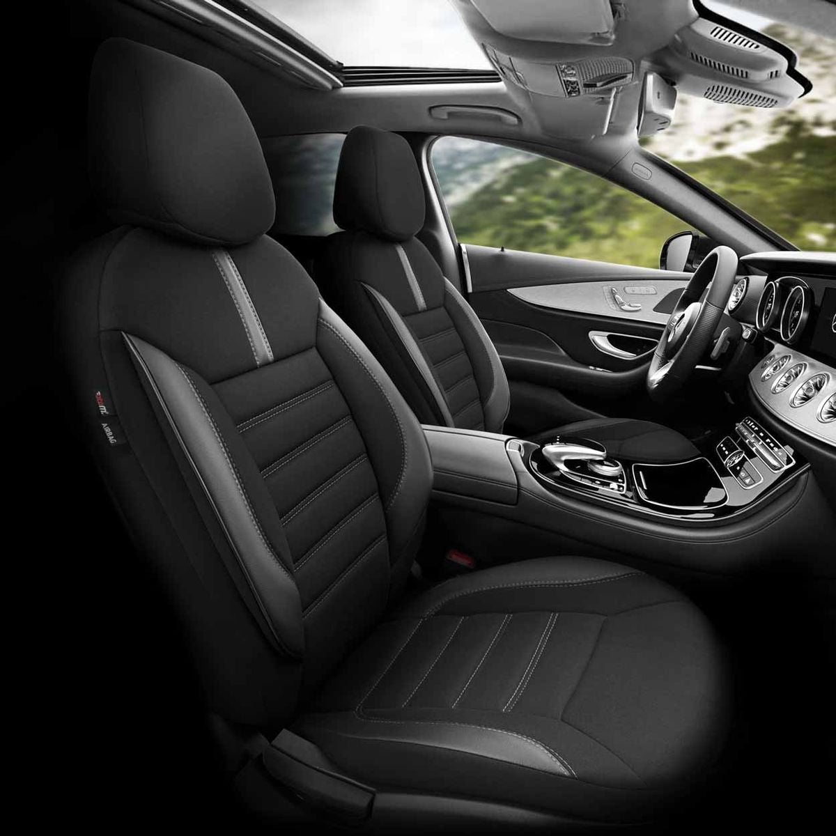 JEU COMPLET DE HOUSSES DE SIEGE OTOM LIMITED 102 BLACK/GREY 3-ZIP